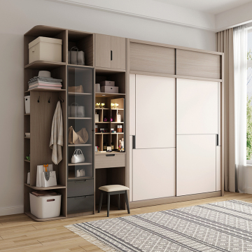 Wooden Bedroom Furniture Storage Cabinet with Wardrobe and Dressing Table
