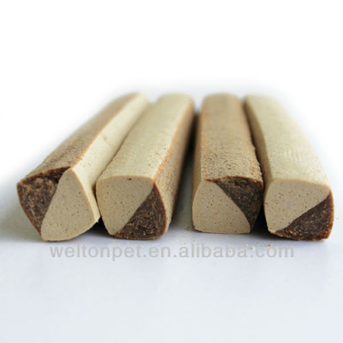 Dual square bar-shaped dog chew (ideal dog food)