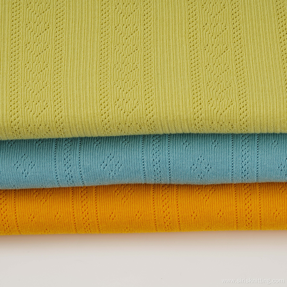 Cotton Polyester Jacquard Ribbed Fabric