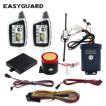 EASYGUARD 2 Way Alarm System for Motorcycles and Scooters with Remote Start and Keyless Entry