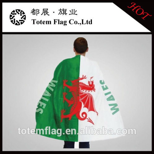 Wales Welsh Polyester Flag Body Cape