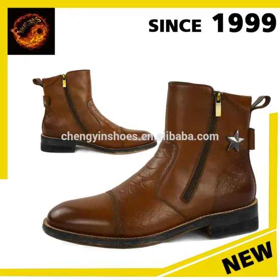 2016 Latest warm stylish rechargeable electric heated men european winter ankle boots with sheep fur