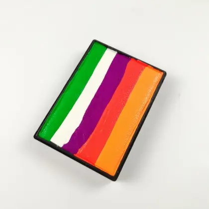 Rainbow Split Cake Face Paint