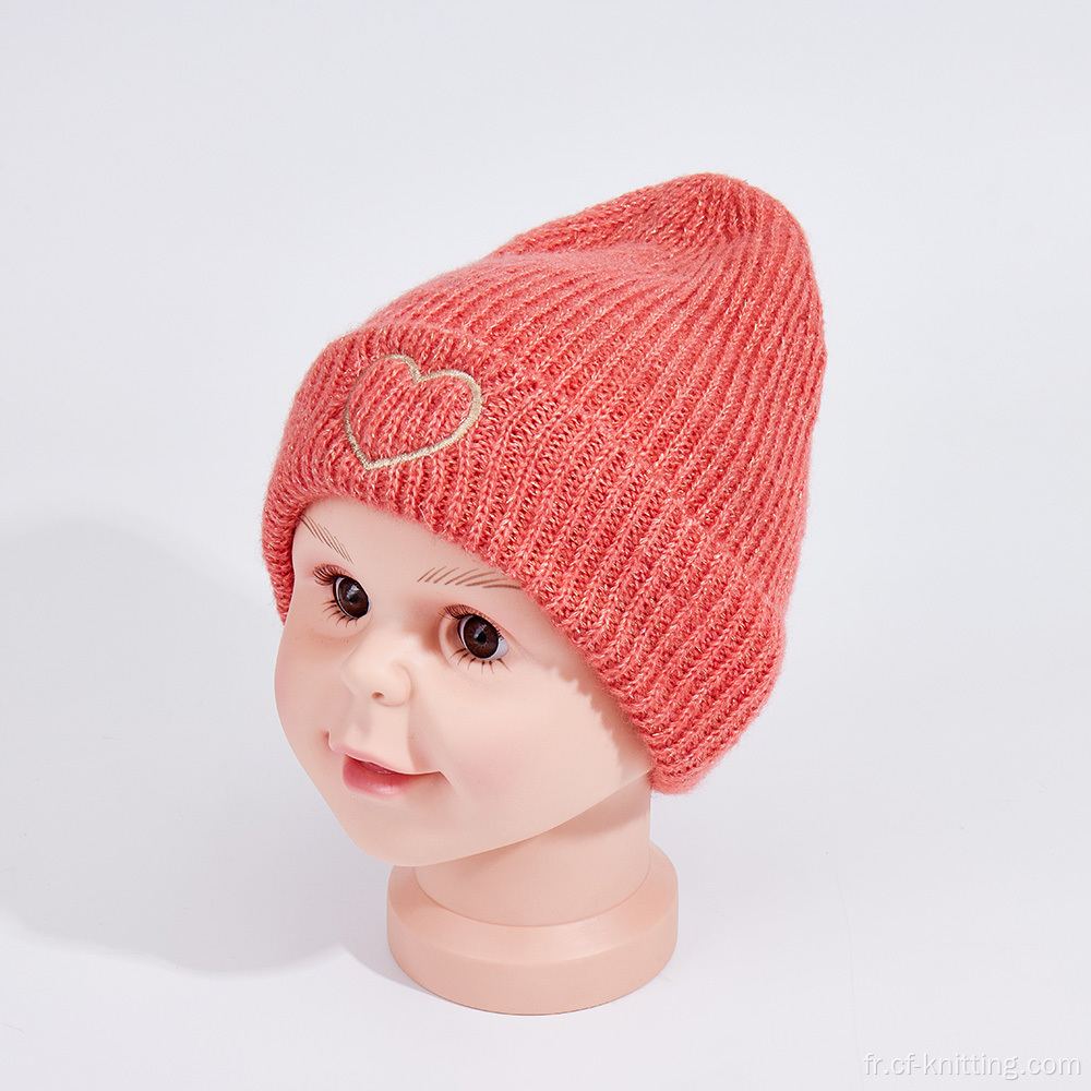 Jacquard Logo tricot du bonnet pour enfants