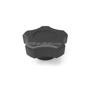 Svart plast ABS -klämvred 32mm Fem lober med M8 -skruv