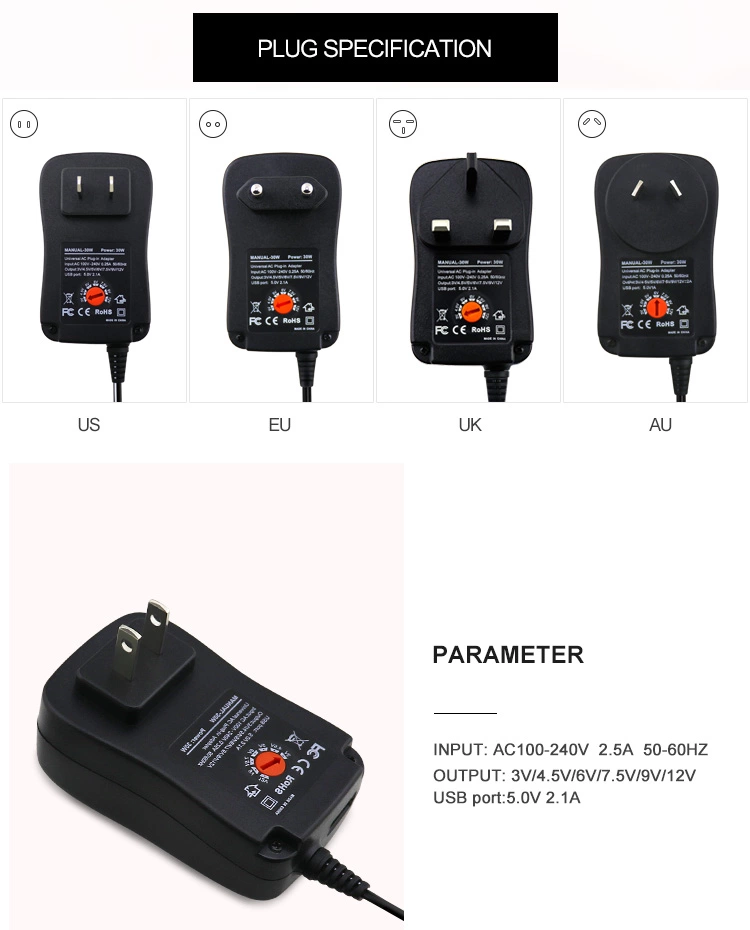 12W30W41W Power Supply Universal Wall Charger