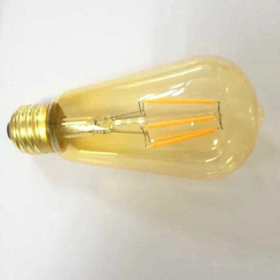 amber glass ST58 led filament bulb