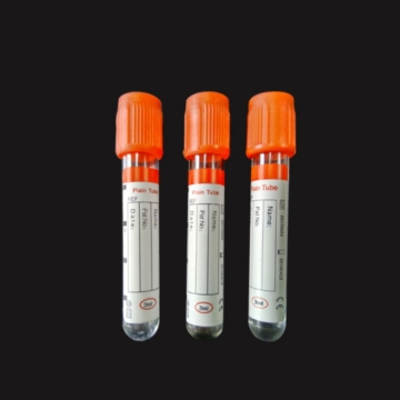 Test tube orange cap clot serum anticoagulant tube