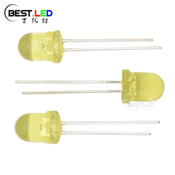 Super Bright 590nm 8mm Yellow LED Clear Light