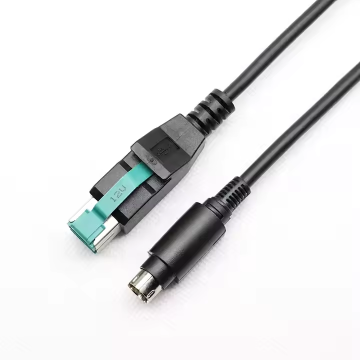 12V Powered USB Male to Mini Din 8 Pin Male Cable