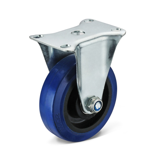 hot sales Elastic Rubber Blue Caster Wheels