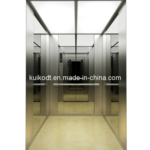 Passenger Lift with Mirror Hairline Stainless Steel (KJX-DJ03)