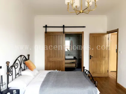 Prefab house in the valley of blueberry