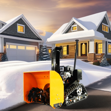 Gasoline Powered Tracked Remote Control Snow Blower