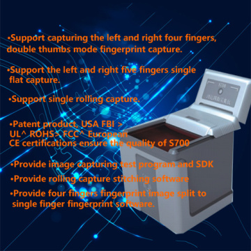 4-4-2 Scanner de impressão digital de quatro dedos