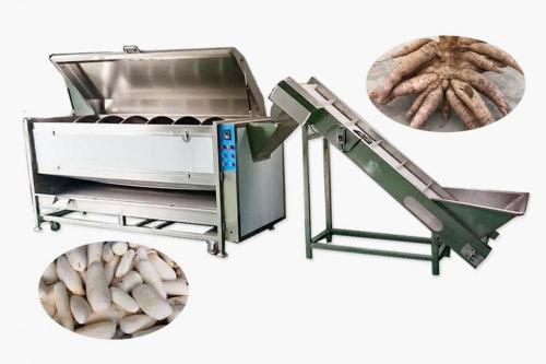 Pelapatate industriale per il lavaggio delle patate dolci della manioca