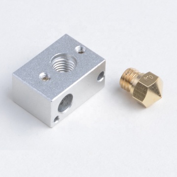Blocco riscaldato MK10 23x16x11,5 mm Blocco di calore in alluminio per versione PT di stampante 3D