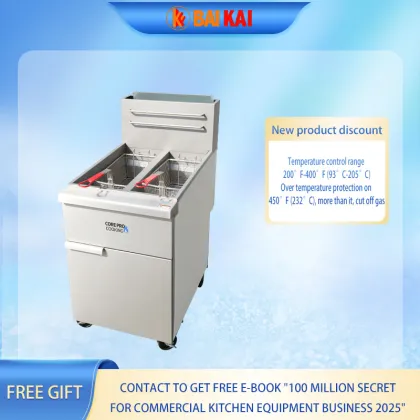 Commercial Gas Floor Deep Fryer - Liquid Propane Commercial Fryer Machine