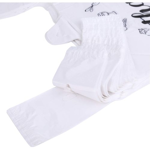 White Plastic Produce T Shirt Packaging Grocery Thank You Shopping Bag