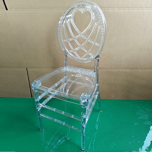 Hot Selling Clear Plastic Back Wedding Dining Chair