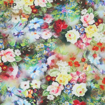 100% Woven Viscose Satin Digital Printed