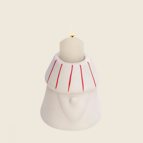 White Elf Candle Holder