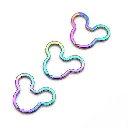 Creative Mickey Mouse Shaped Colorful Key Rings
