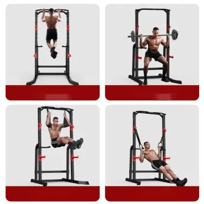 Steel Power Rack with J-Hooks Smith Machine