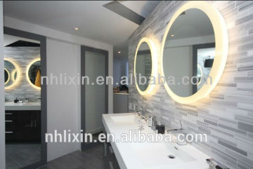 High quality hotel used bathroom mirror, illuminated mirror with LED light 5050 strips