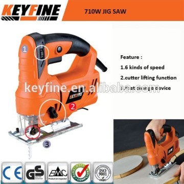 65mm 710w Heavy Duty Tool-Free Variable Speed Orbital Jig Saw