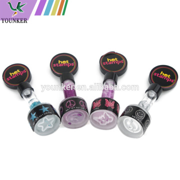 TV products Lovely glitter hair DIY hot stamp,hair accessories glitter stamp,glitter hair color