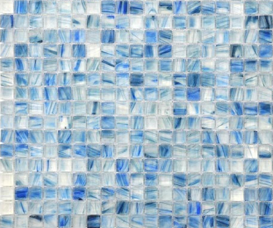 Tie-dye glass crystal mosaic for swimming pool