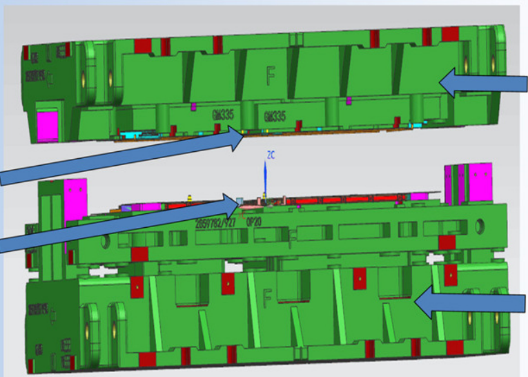 Description of the structure of the first and second process molds - 1