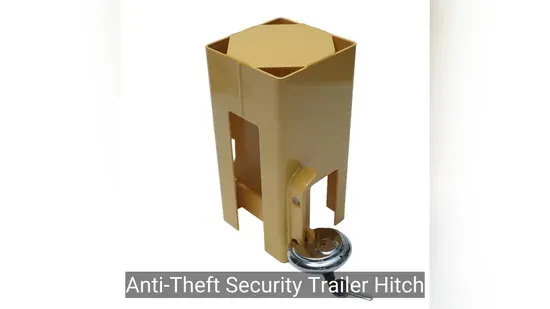 Durable Yellow Square Powder Coated Trailer Hitch Lock