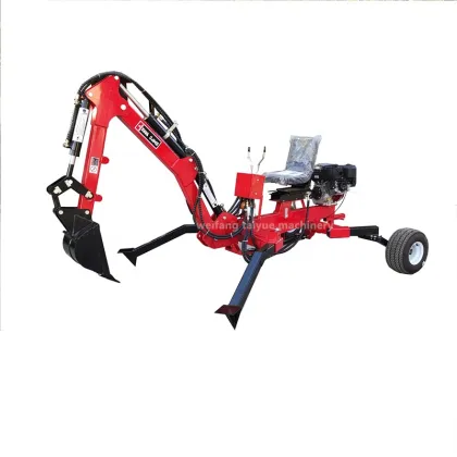 Trailer-Mounted Mini Towable Backhoe with Self Power