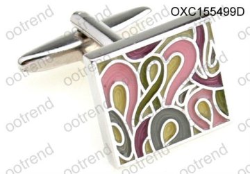 2013 collection Square Emamel colorful cufflinks for men ,cufflinks design open for men