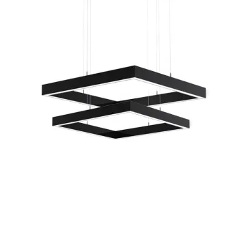 Modern Hanging Pendant Light Contemporary Acrylic Black White Red New Design Square Lamp Dining Room Living Room LED Chandelier