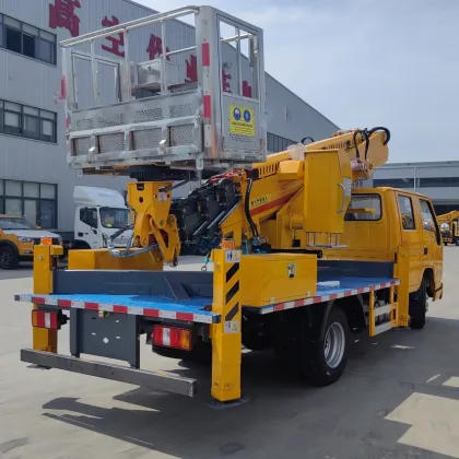 Jiangling double row 23 meter lift truck