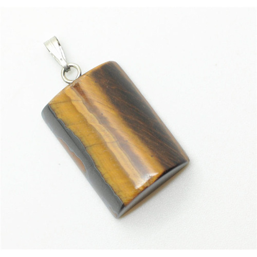 Semi Cylinder Shape Yellow Tiger eye pendant