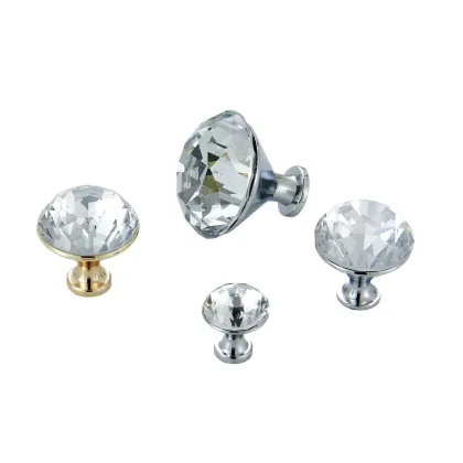 Contemporary Kitchen Cabinet Door Handles: Silver, Gold, Crystal