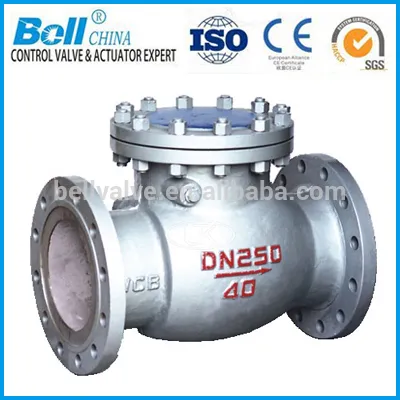 High quality water swing flanged type check valve 8 inch