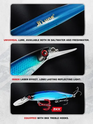 OEM 12.5cm Floating Minnow Artificial Bait for Ocean Fishing