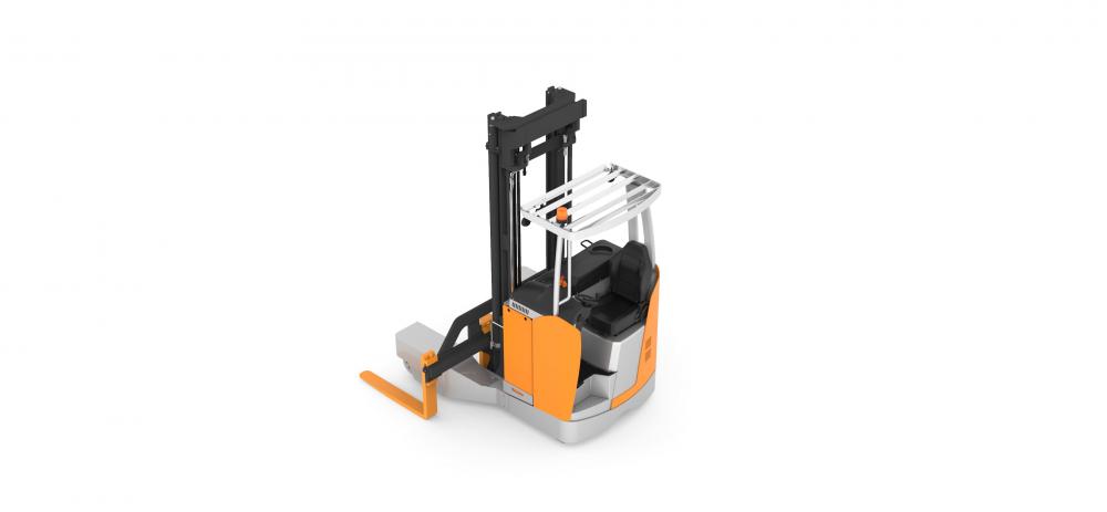 heavy duty long material handing multi way forklift