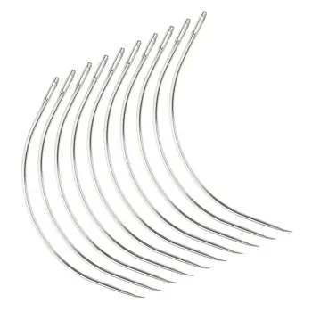 AliLeader C Type Weaving Needle Upholstery Carpet Leather Canvas Repair Weaving Curved Needles Pins Hand Sewing Needles