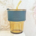 High profile horizontal straw glass