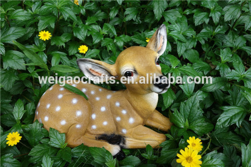 polyresin animal figurine deer statue for garden decoration