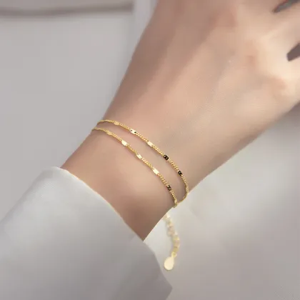 Korean Fashion 925 Silver Jewelry Lucky Charm Bracelet