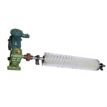 Rotary brush roller belt cleaner