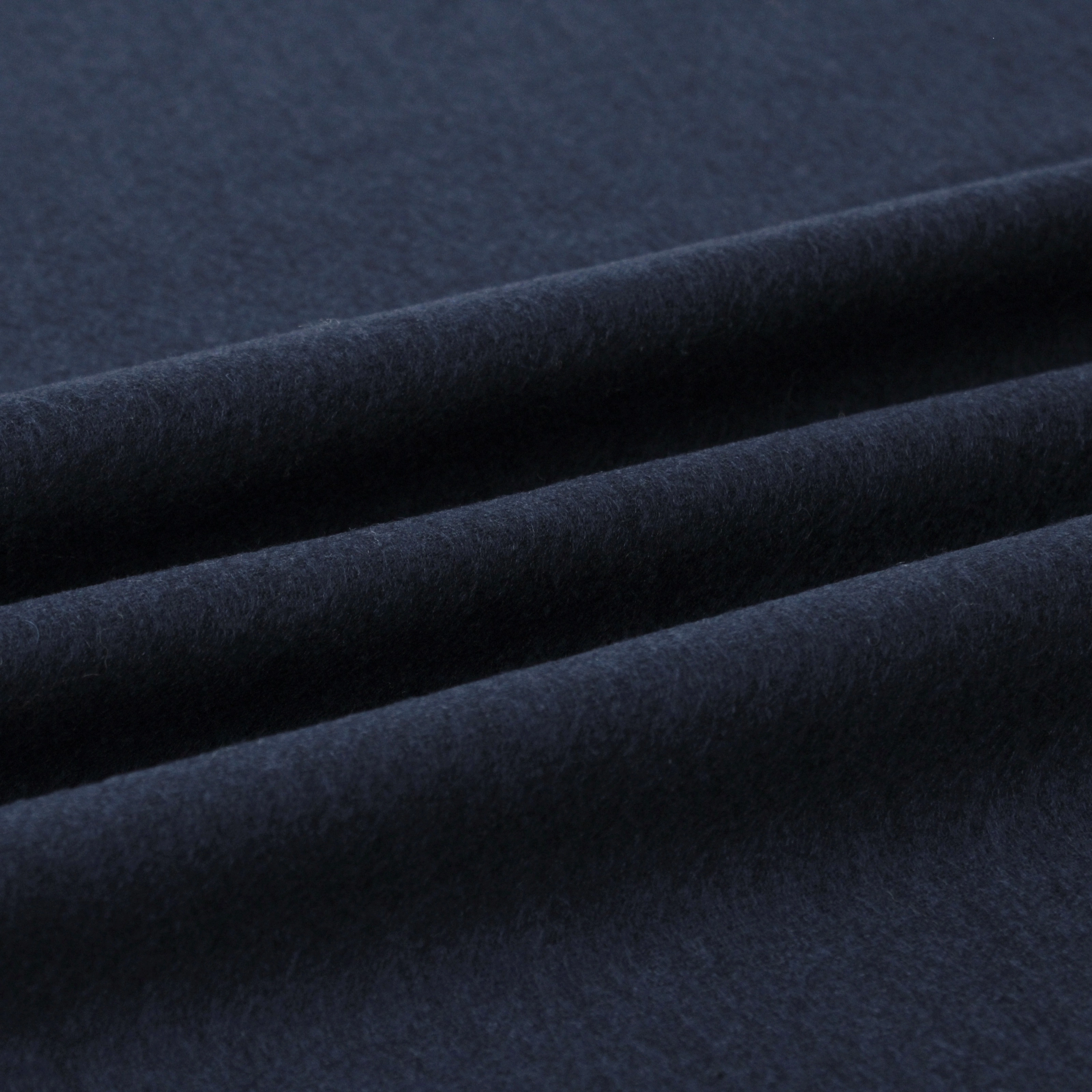 Navy and Jet Black Wool Fabric
