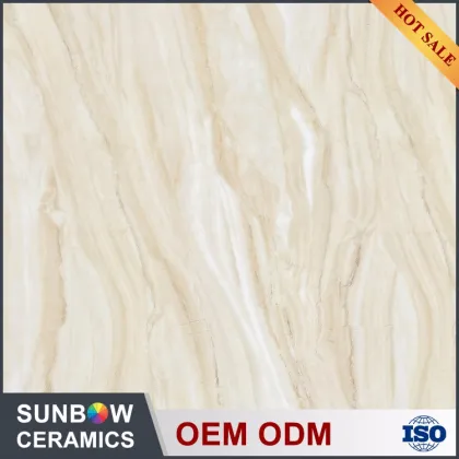 Commercial smooth striped microcrystalline tile